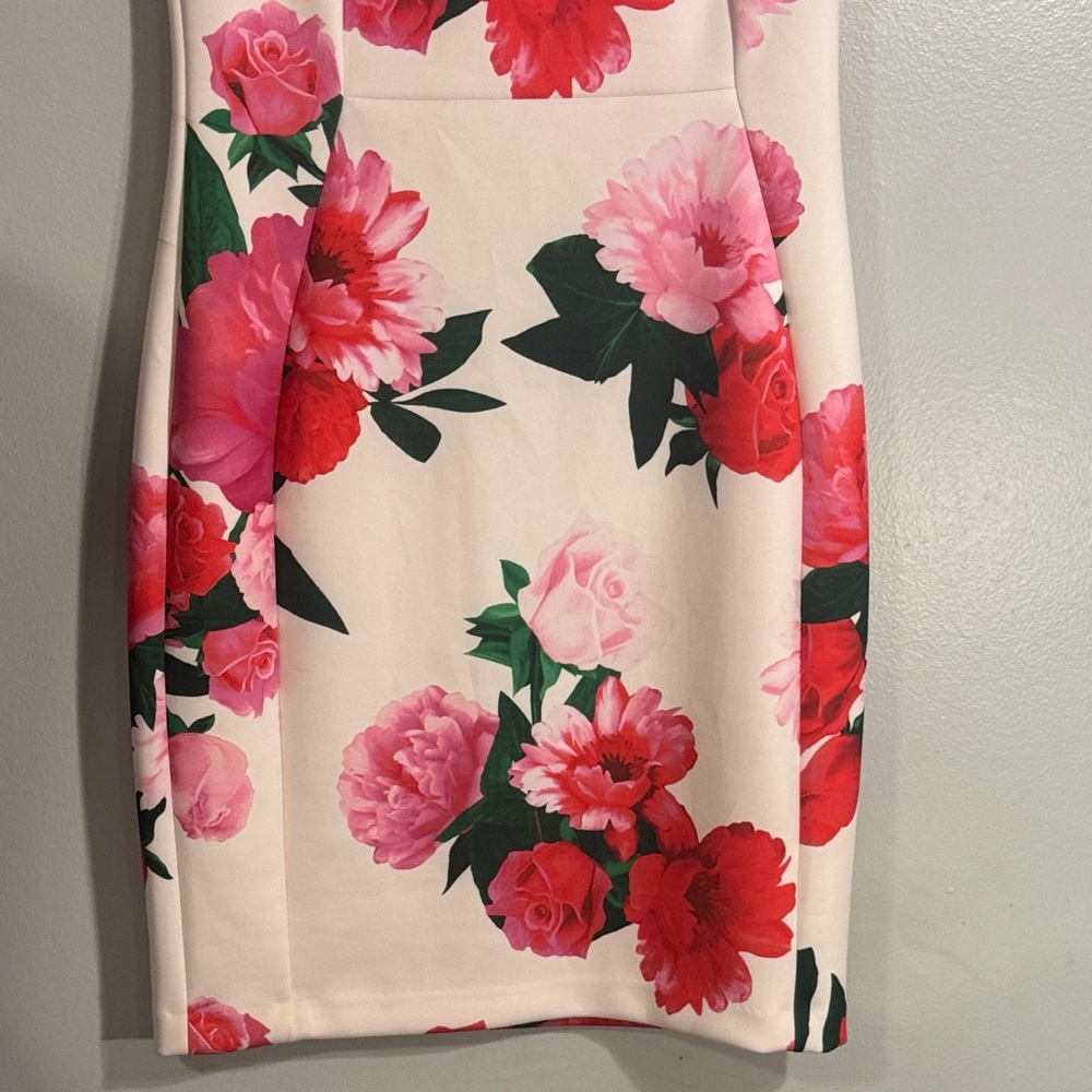 Calvin klein Floral Sleeveless Dress - Pink and Red - Picture 3 of 5